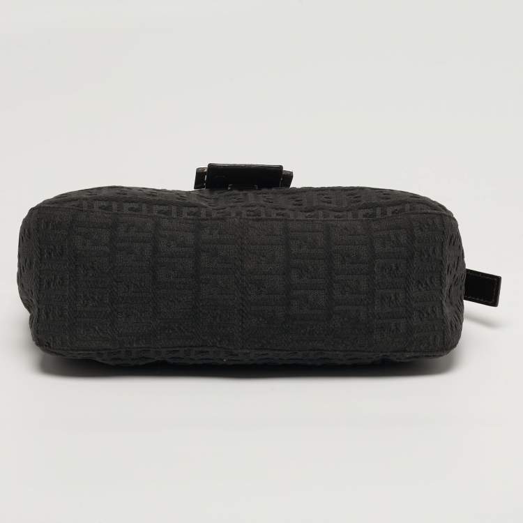 Pre Owned حقيبة باغيت فيندي قماش أبيض / أصفر وزخرفة جلد ثعبان عتيقة