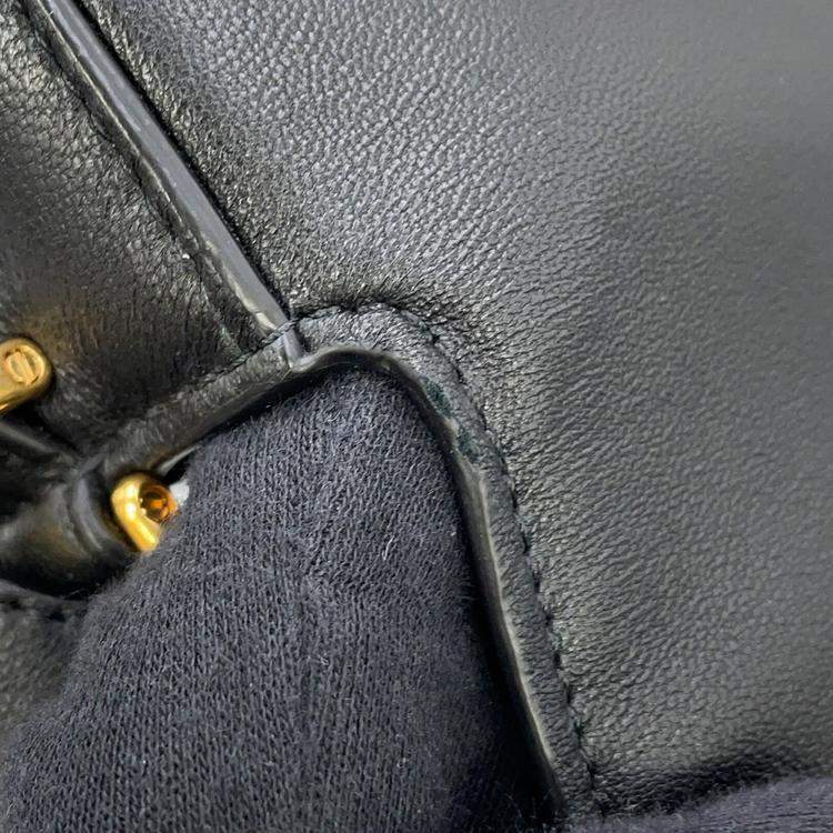 Pre Owned Fendi Stefano Pilati Collaboration Baguette Shoulder Black Nappa Leather