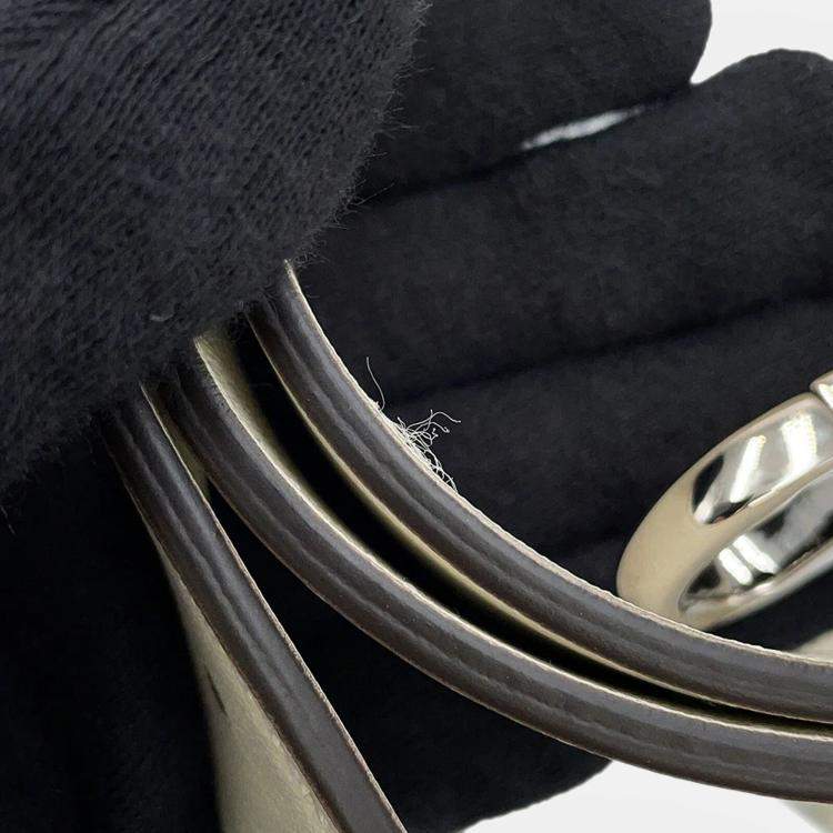 Pre Owned Fendi Zucca 2-Way Black White Fur Leather Mini Bag