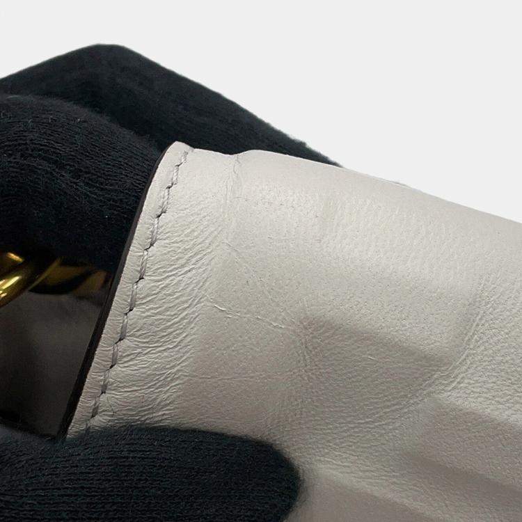 Pre Owned Fendi Baguette White Leather