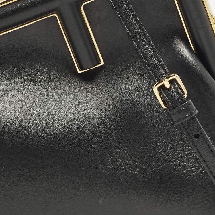 Pre Owned Fendi First Small Black Leather Clutch Bag
