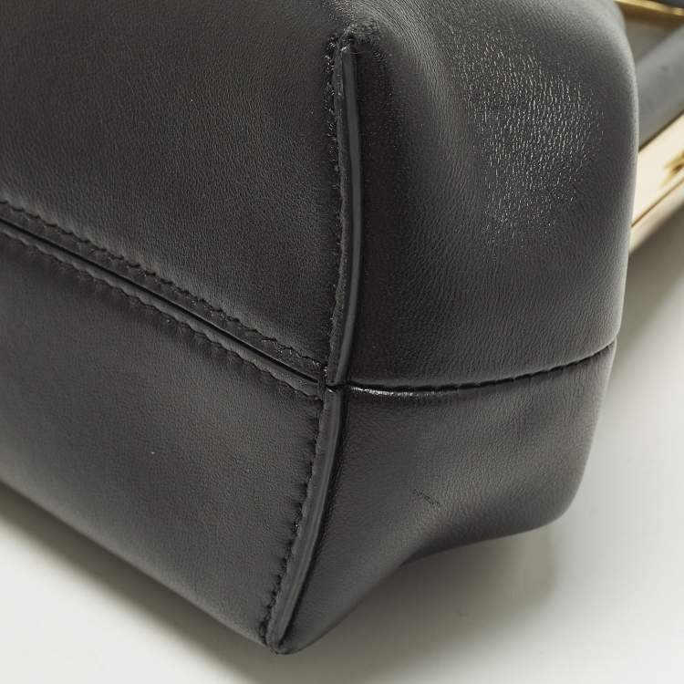 Pre Owned Fendi First Small Black Leather Clutch Bag
