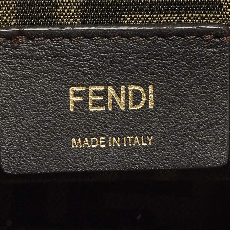 Pre Owned Fendi First Small Black Leather Clutch Bag