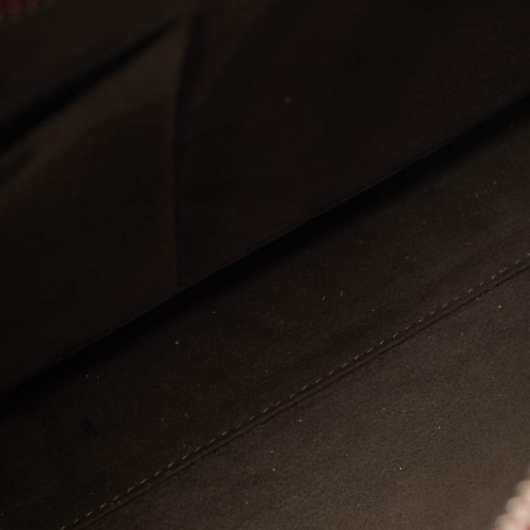 Pre Owned Fendi Dotcom Large Red Leather Top Handle Bag