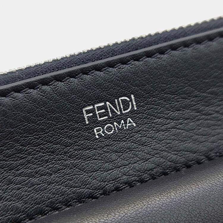 Pre Owned Fendi Black Leather Monster Crossbody Bag