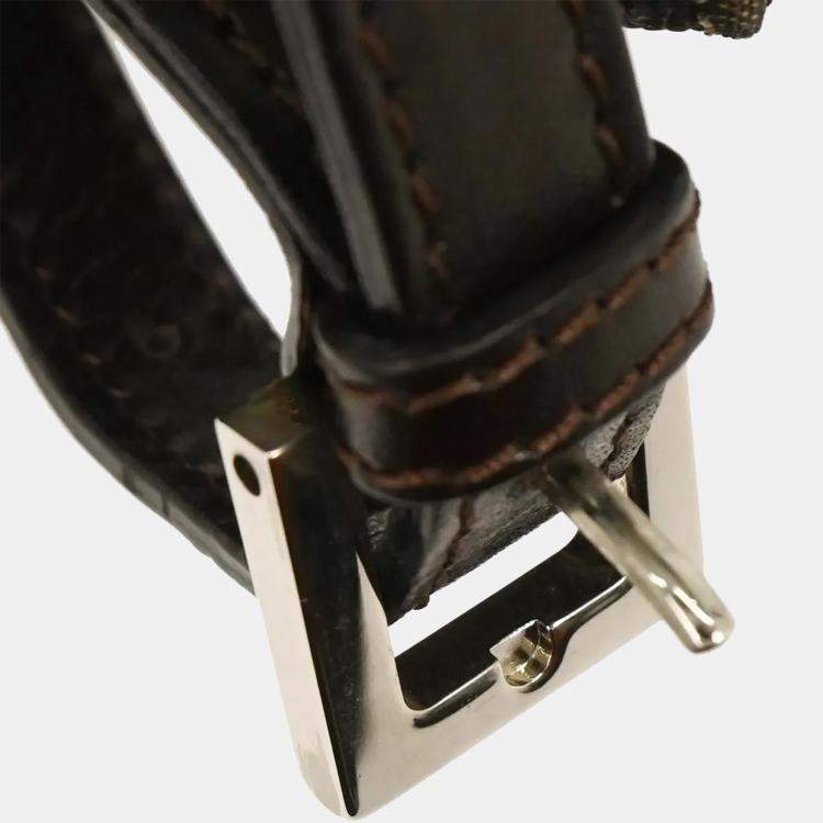 Pre Owned Fendi Brown Zucca Shoulder Bag