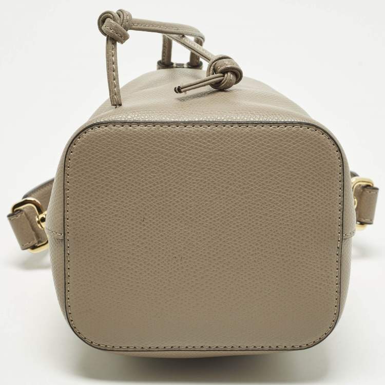 Pre Owned Fendi Mon Tresor Mini Leather Drawstring Bucket Bag