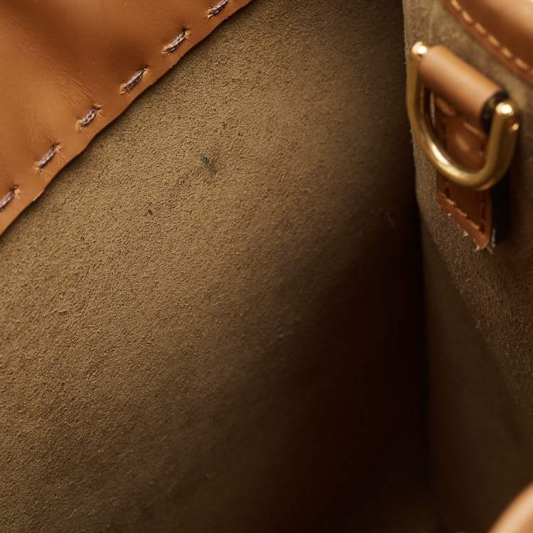 Pre Owned Fendi Sunshine Medium Brown Leather Shopper Tote