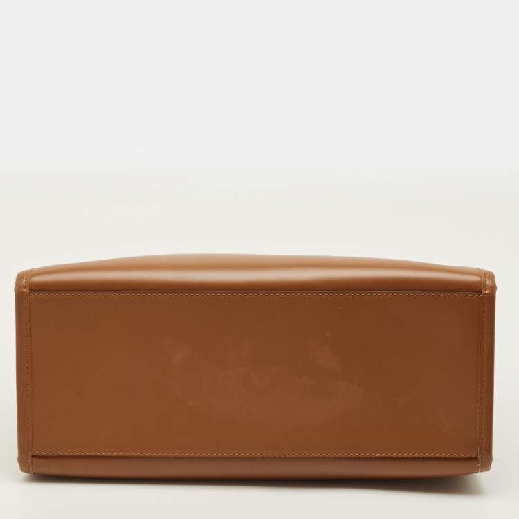 Pre Owned Fendi Sunshine Medium Brown Leather Shopper Tote