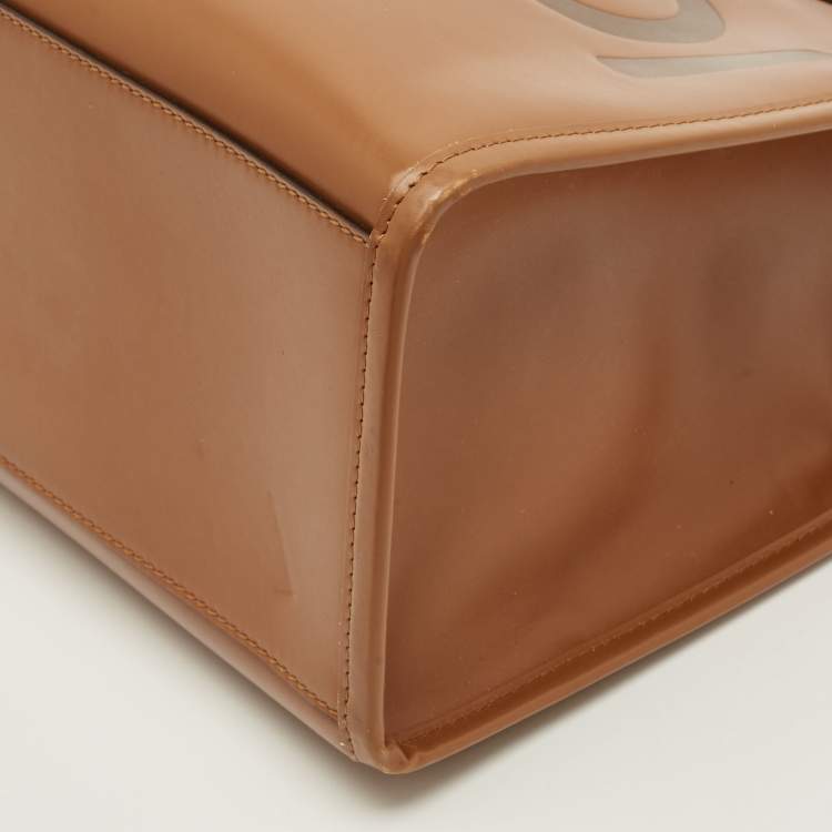 Pre Owned Fendi Sunshine Medium Brown Leather Shopper Tote