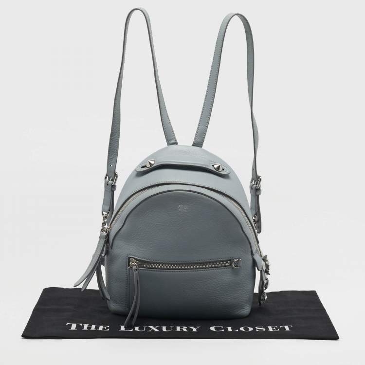 مملوكة مسبقًا Fendi By The Way Mini Grey Leather Backpack