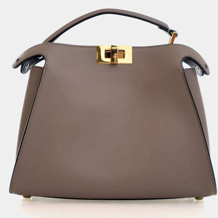Pre Owned Fendi Small Calfskin Peekaboo ISeeU