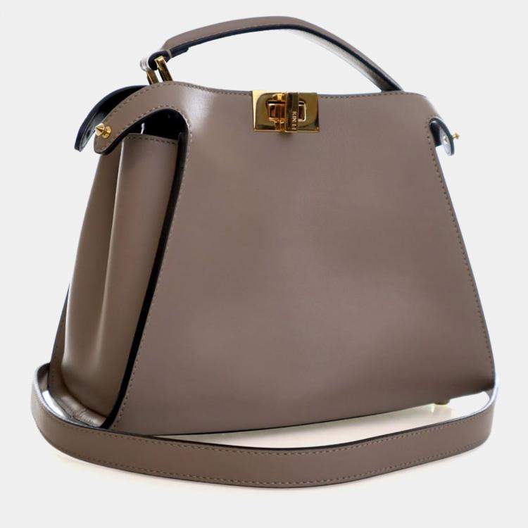 Pre Owned Fendi Small Calfskin Peekaboo ISeeU