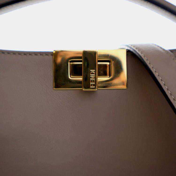 Pre Owned Fendi Small Calfskin Peekaboo ISeeU