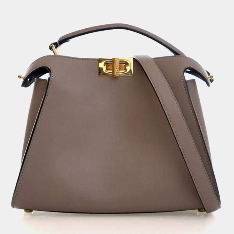 Pre Owned Fendi Small Calfskin Peekaboo ISeeU