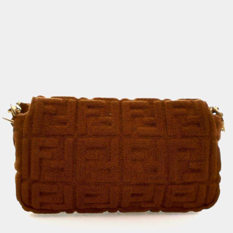 Pre Owned Fendi Medium Terry Cloth Baguette