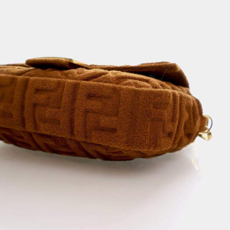Pre Owned Fendi Medium Terry Cloth Baguette