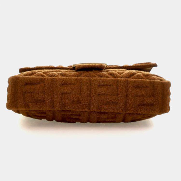 Pre Owned Fendi Medium Terry Cloth Baguette