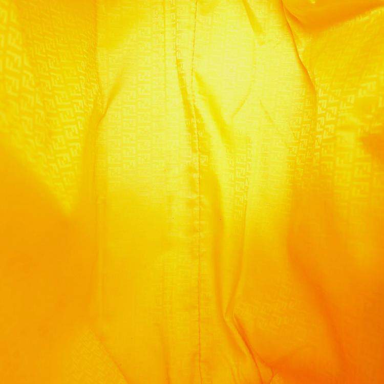 Pre Owned Fendi White/Multicolour Zucca Spalmati Roll Tote