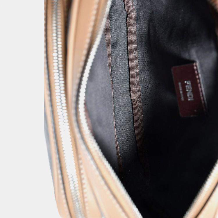 Pre Owned Fendi Zucca Canvas Diagonal Duo Camera Case