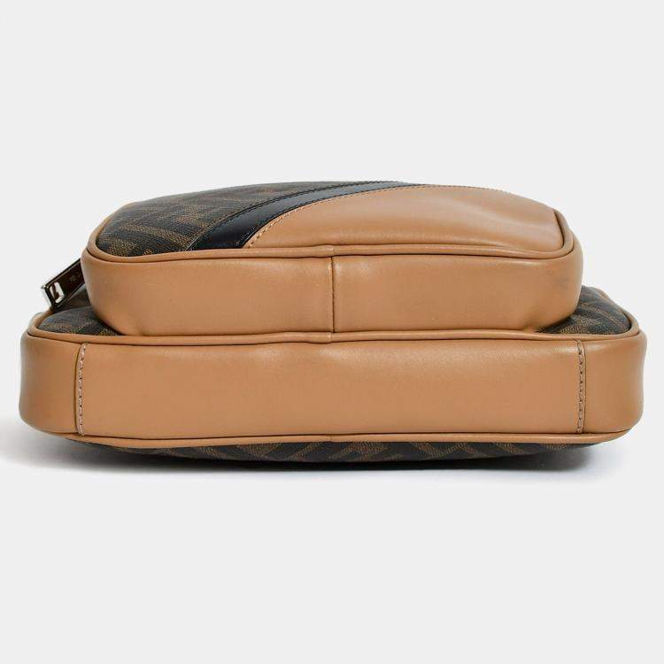 Pre Owned Fendi Zucca Canvas Diagonal Duo Camera Case