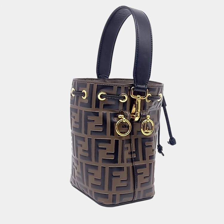 Pre Owned Fendi Montrezo Bucket Bag Mini (8BS010)