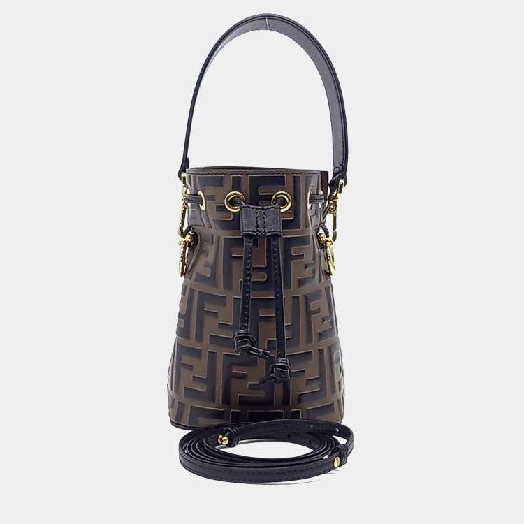 Pre Owned Fendi Montrezo Bucket Bag Mini (8BS010)