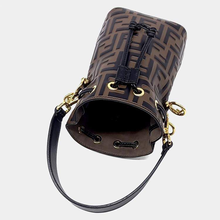 Pre Owned Fendi Montrezo Bucket Bag Mini (8BS010)