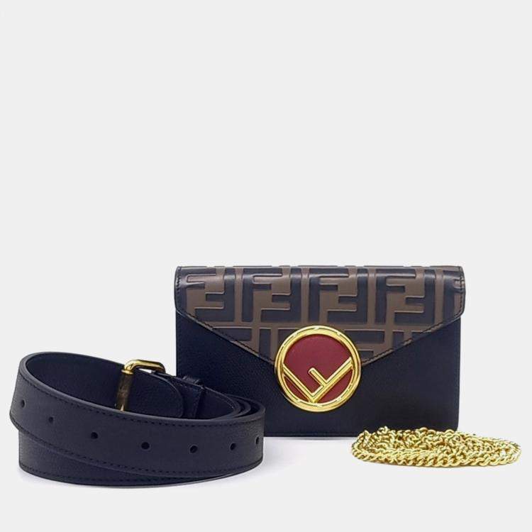 مملوكة مسبقًا Fendi Multicolor Leather Mini Chain Crossbody and Belt Bag 