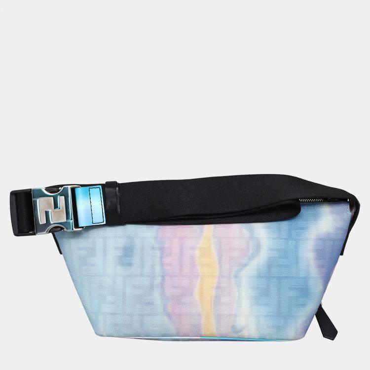 Pre Owned Fendi Multicolor Leather Sunset Hobo Belt Bag