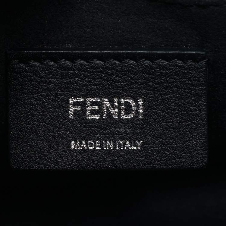 Pre Owned Fendi Kan I Mini Black Leather Shoulder Bag