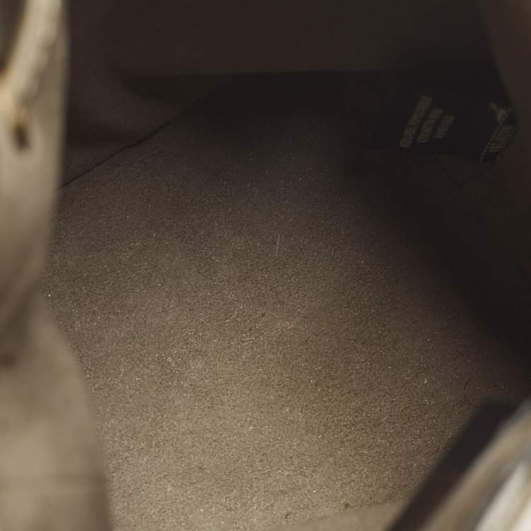 Pre Owned Fendi Mon Tresor Mini Beige Leather Bucket Bag