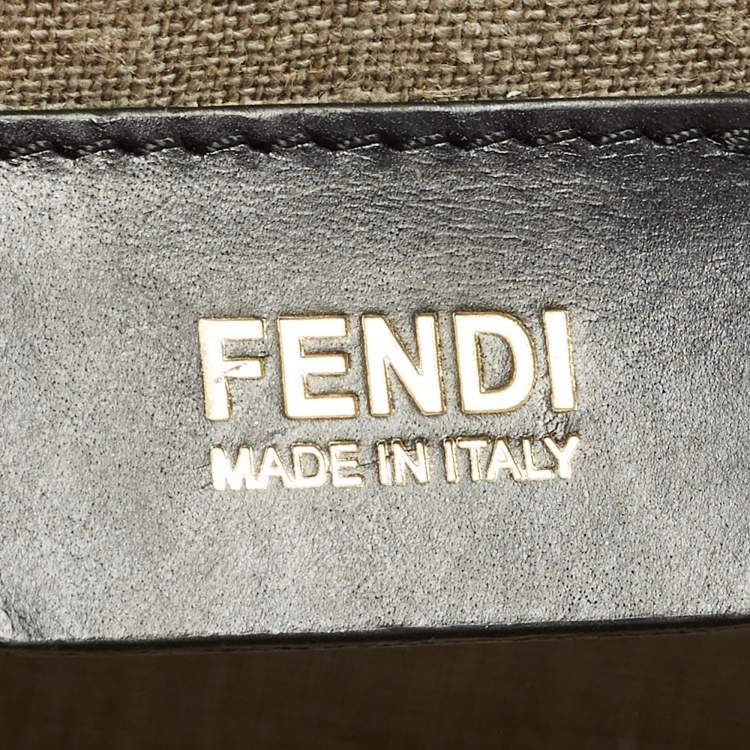مملوكة مسبقًا Fendi Silvana Multicolor Leather and Water Snake Top Handle Bag