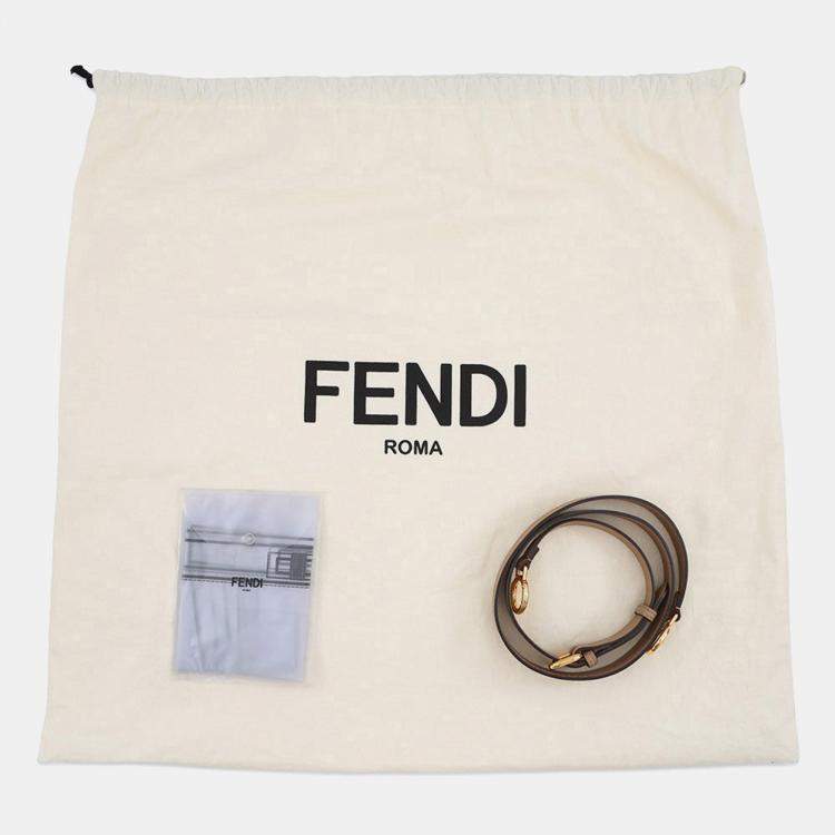 مملوكة مسبقًا Fendi Peekaboo Brown Leather Size Regular