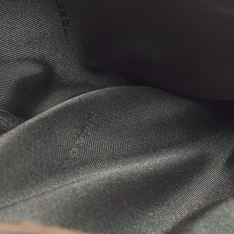 مملوكة مسبقًا Fendi Pocket Chef Black/Brown Zucchino Fabric and Leather Hobo