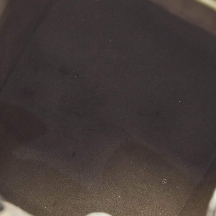 Pre Owned Fendi Mon Tresor Mini Olive Green Leather Bucket Bag