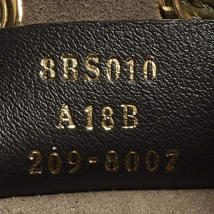 Pre Owned Fendi Mon Tresor Mini Olive Green Leather Bucket Bag