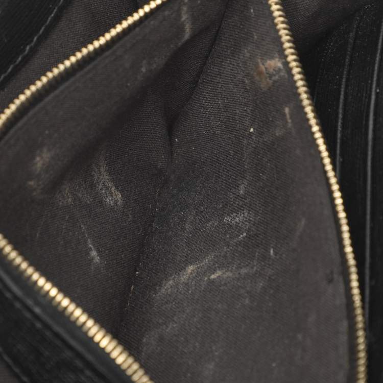 Pre Owned Fendi Black Leather Flap Continental Wallet