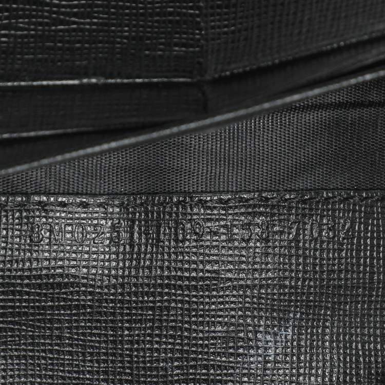Pre Owned Fendi Black Leather Flap Continental Wallet