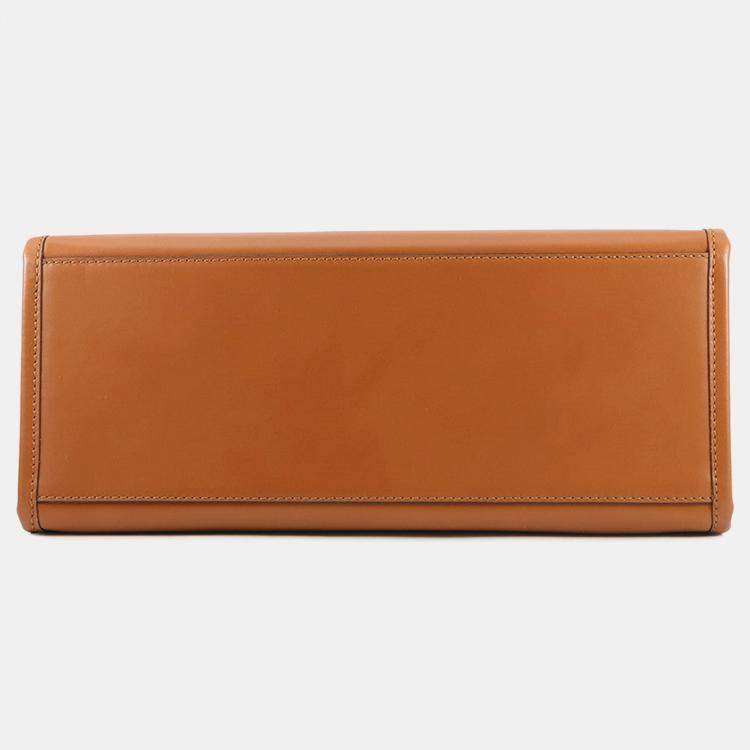 Pre Owned Fendi Tote Bag Sunshine Brown Calf Leather Size Medium