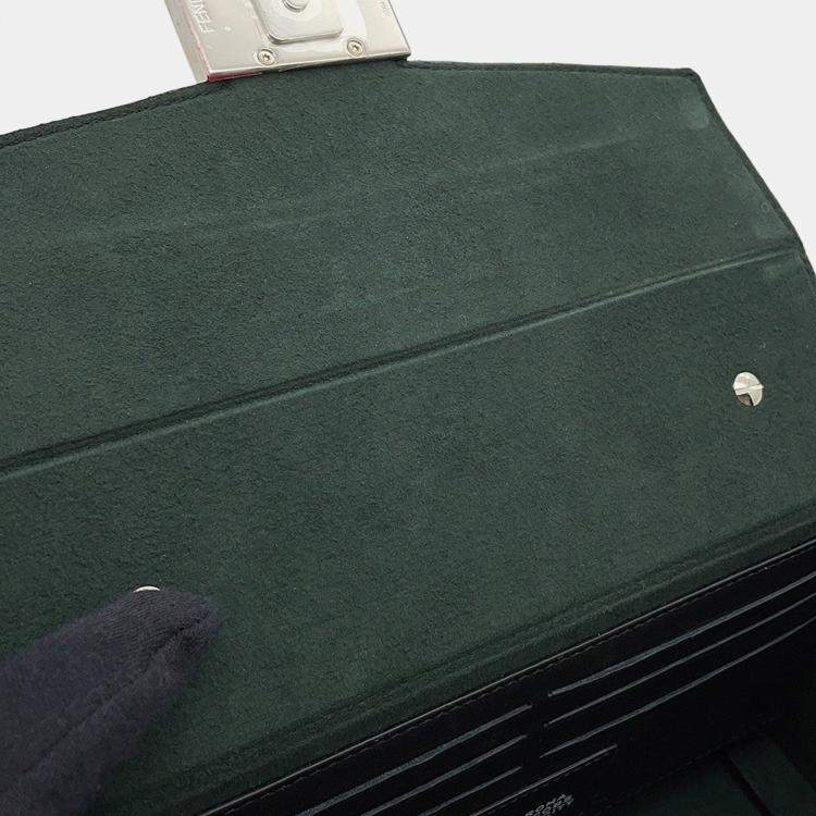 Pre Owned Fendi Baguette Soft Trunk In Collaboration With Marc Jacobs Black Leather