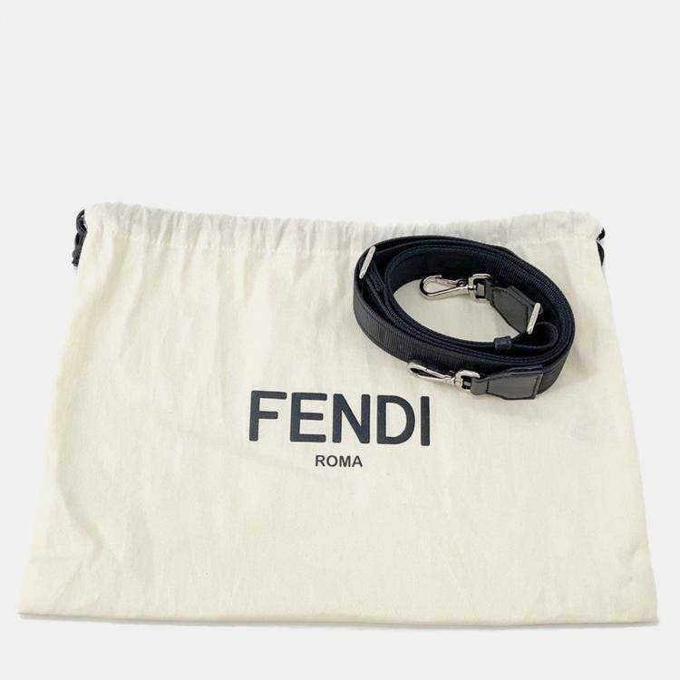 Pre Owned Fendi Baguette Soft Trunk In Collaboration With Marc Jacobs Black Leather