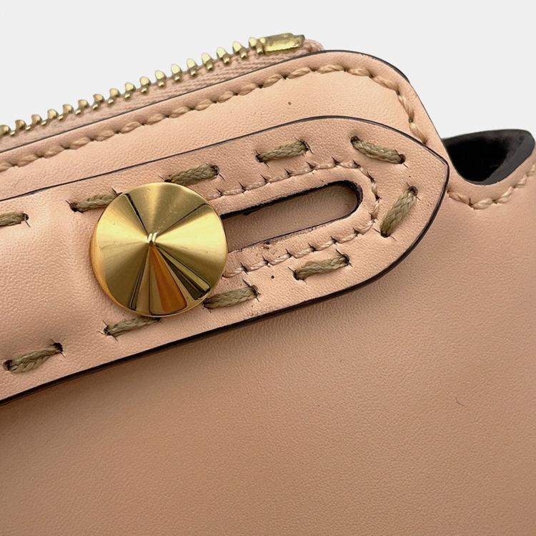 Pre Owned Fendi By The Way Jasmin Flower Leather Size Small