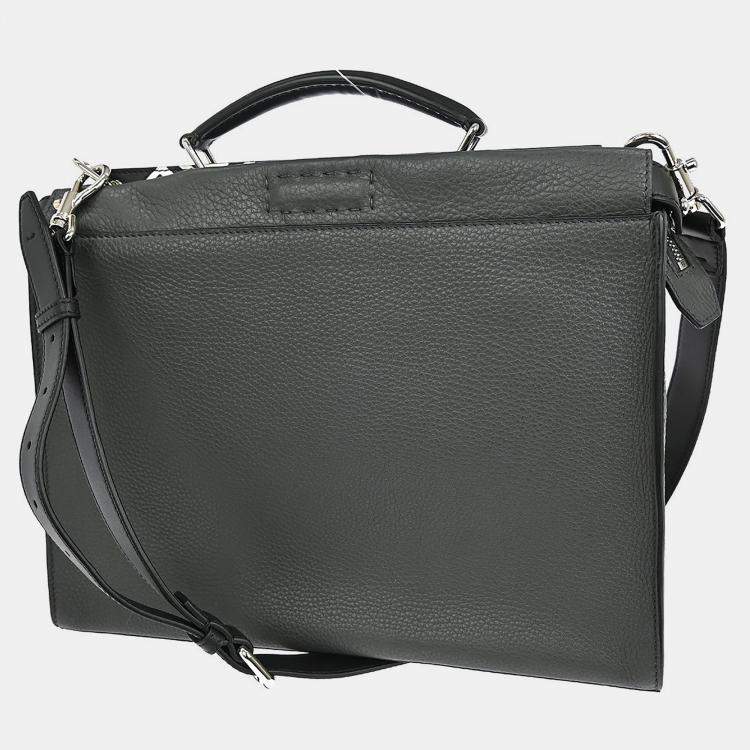 Pre Owned Fendi Gray Peekaboo Fit 2way Handbag