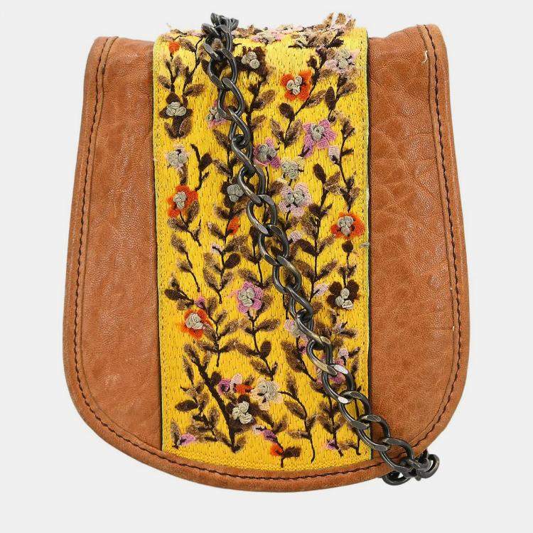 Pre Owned Fendi Brown Leather Shoulder Bag