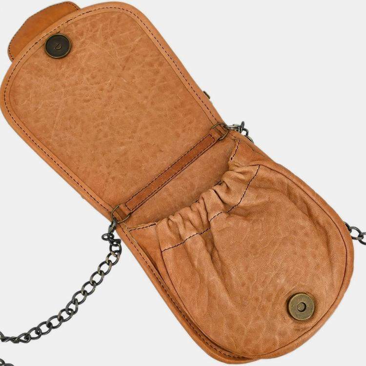 Pre Owned Fendi Brown Leather Shoulder Bag