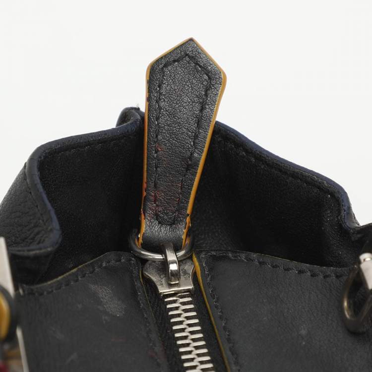 Pre Owned Fendi 3Jours Petite Black Leather Tote