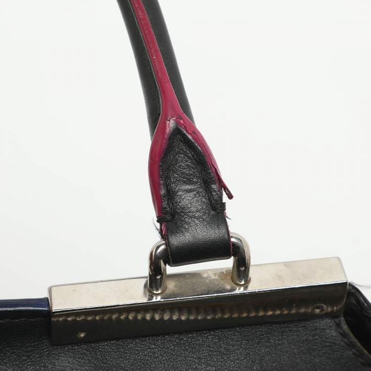 Pre Owned Fendi 3Jours Petite Black Leather Tote