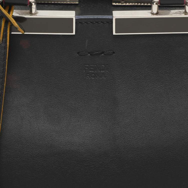 Pre Owned Fendi 3Jours Petite Black Leather Tote