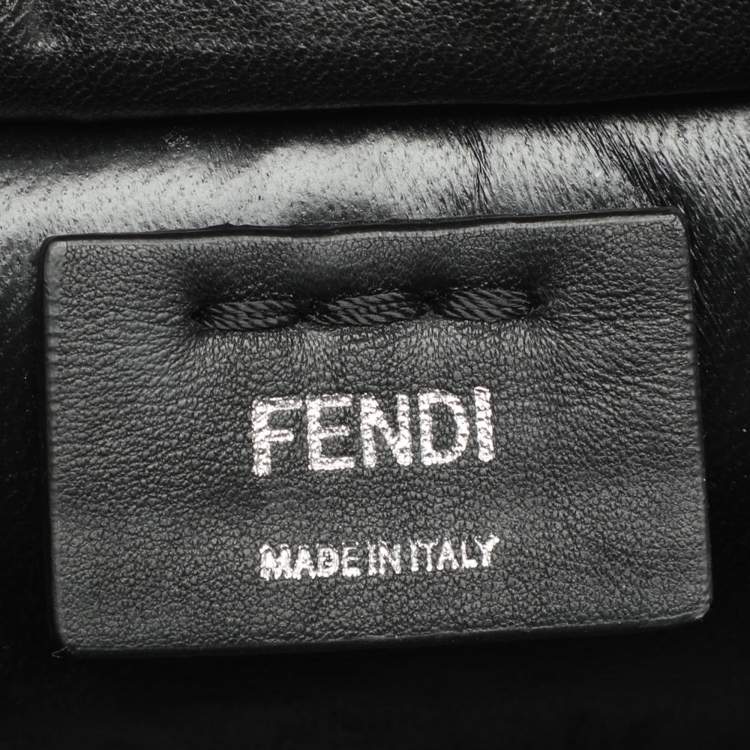 Pre Owned Fendi 3Jours Petite Black Leather Tote